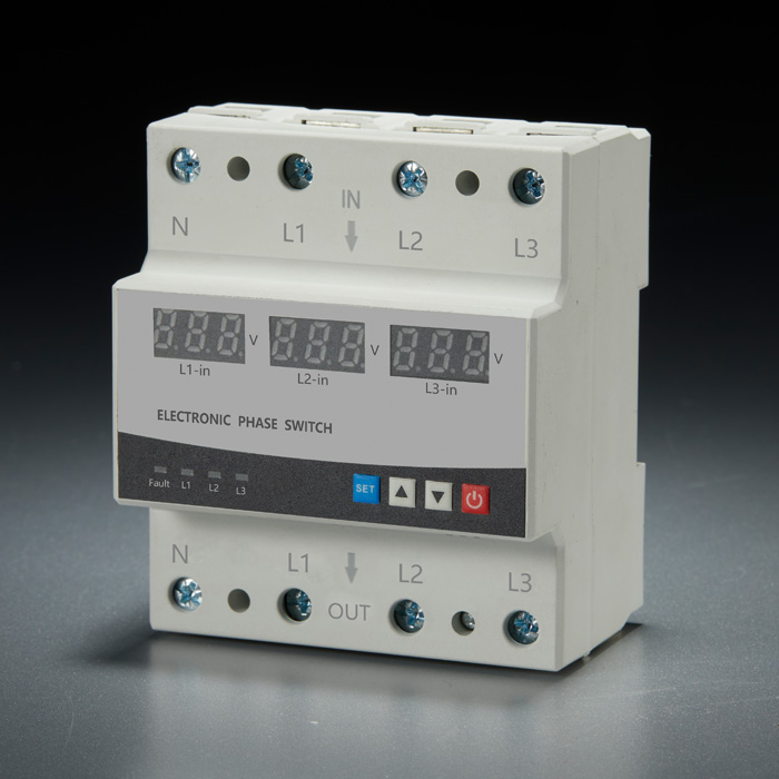 DVP-122A Three-phase Three-display Electronic Phase Switch - Accurate Monitoring + Automatic Switchi